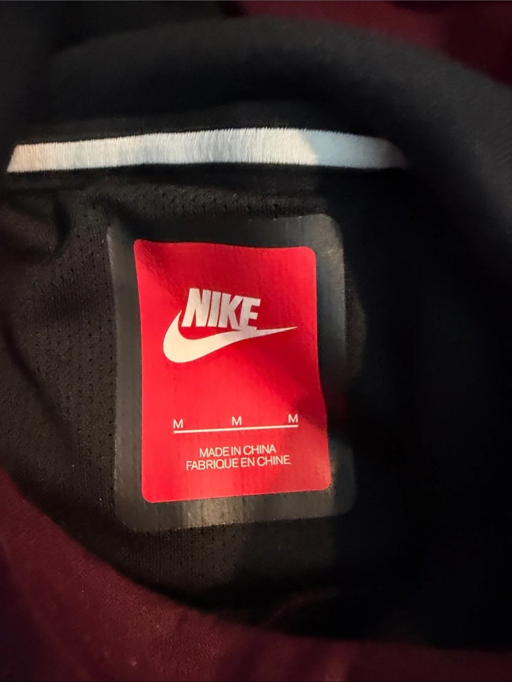 Nike Men's Burgundy Hooded Turtleneck Sweater